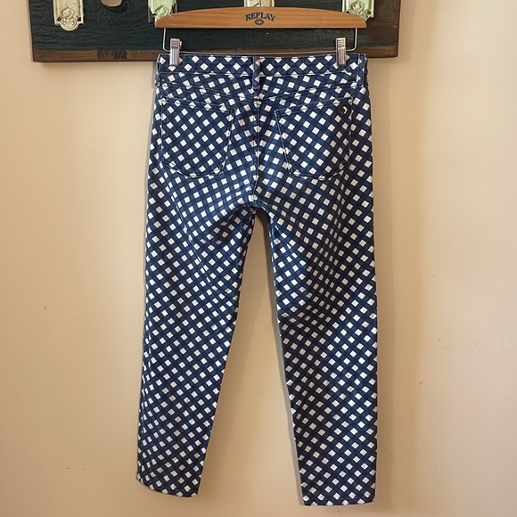 2/$30 Kate Spade Broome Street Gingham Denim Cropped Jean Pants Size 28 - Picture 8 of 15